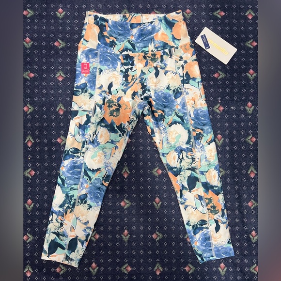 Marika Pants - Marika high rise leggings deep ultramarine crepe floral medium